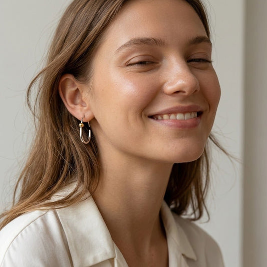 Accent Bead Hoops - Luzza Studio
