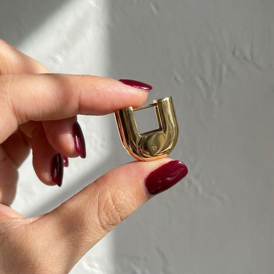 Sculptural Curve Hoops - Luzza Studio