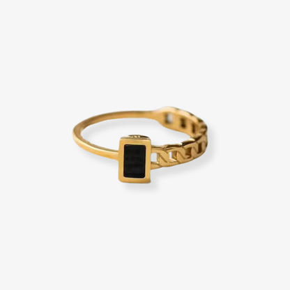 Black Square Chain Ring