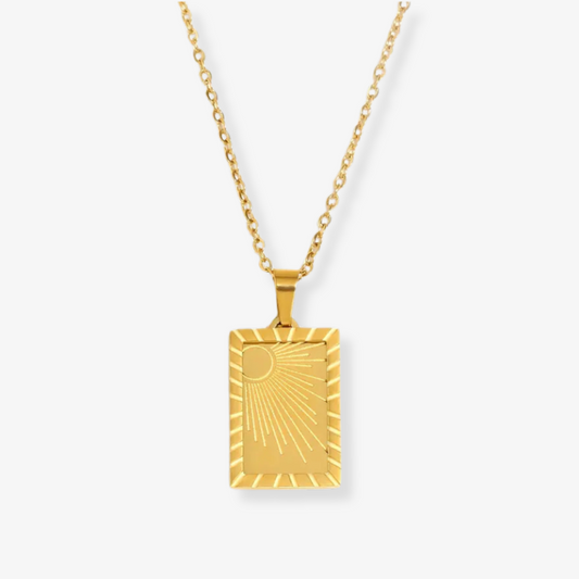 Solis Sunburst Pendant Necklace