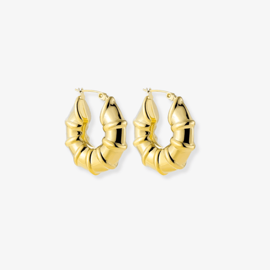 Aurelia Golden Ridge Hoops - Luzza Studio