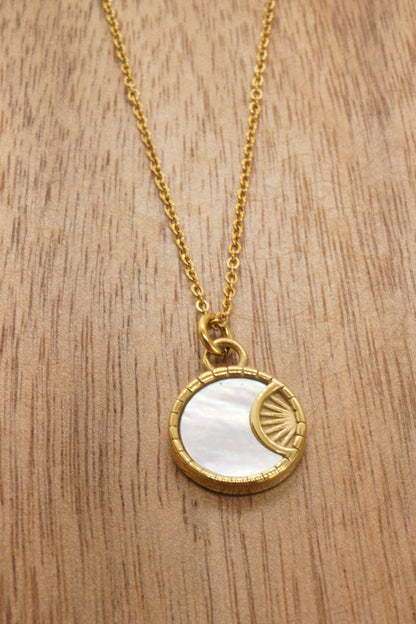 Celara Necklace Gold Sunray Pendant - Luzza Studio