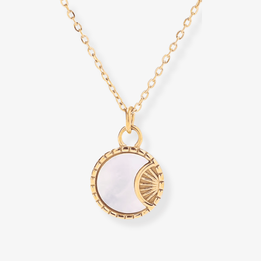 Celara Necklace Gold Sunray Pendant - Luzza Studio