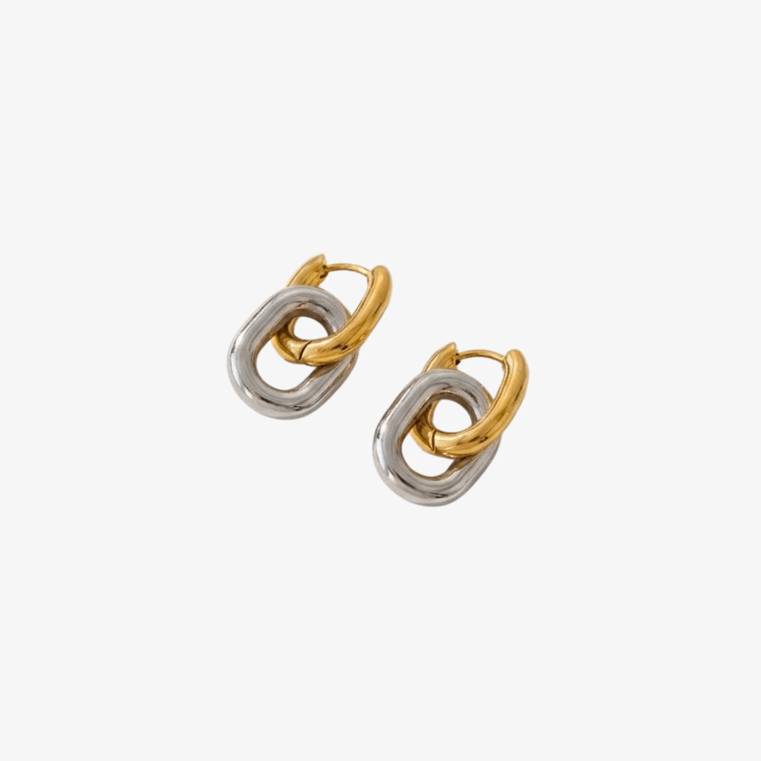 Duality Chain Link Earrings - Luzza Studio