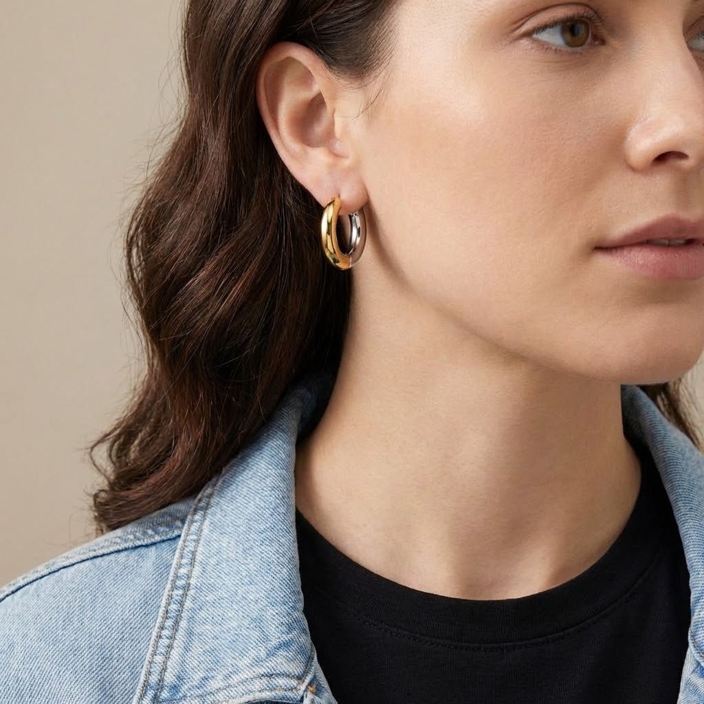 Duality Two - Tone Hoops - Luzza Studio