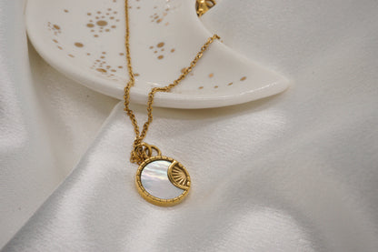 Celara Necklace Gold Sunray Pendant