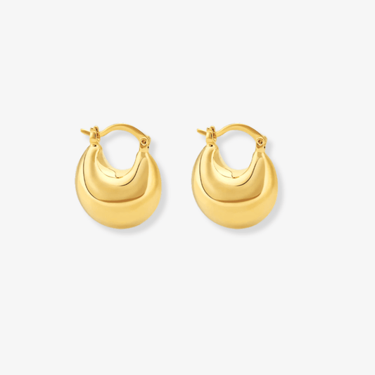 Lyra Oval Drop Hoops - Luzza Studio