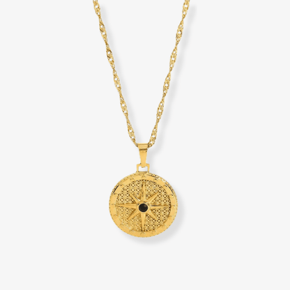 North Star Medallion Gold Compass Medallion - Luzza Studio