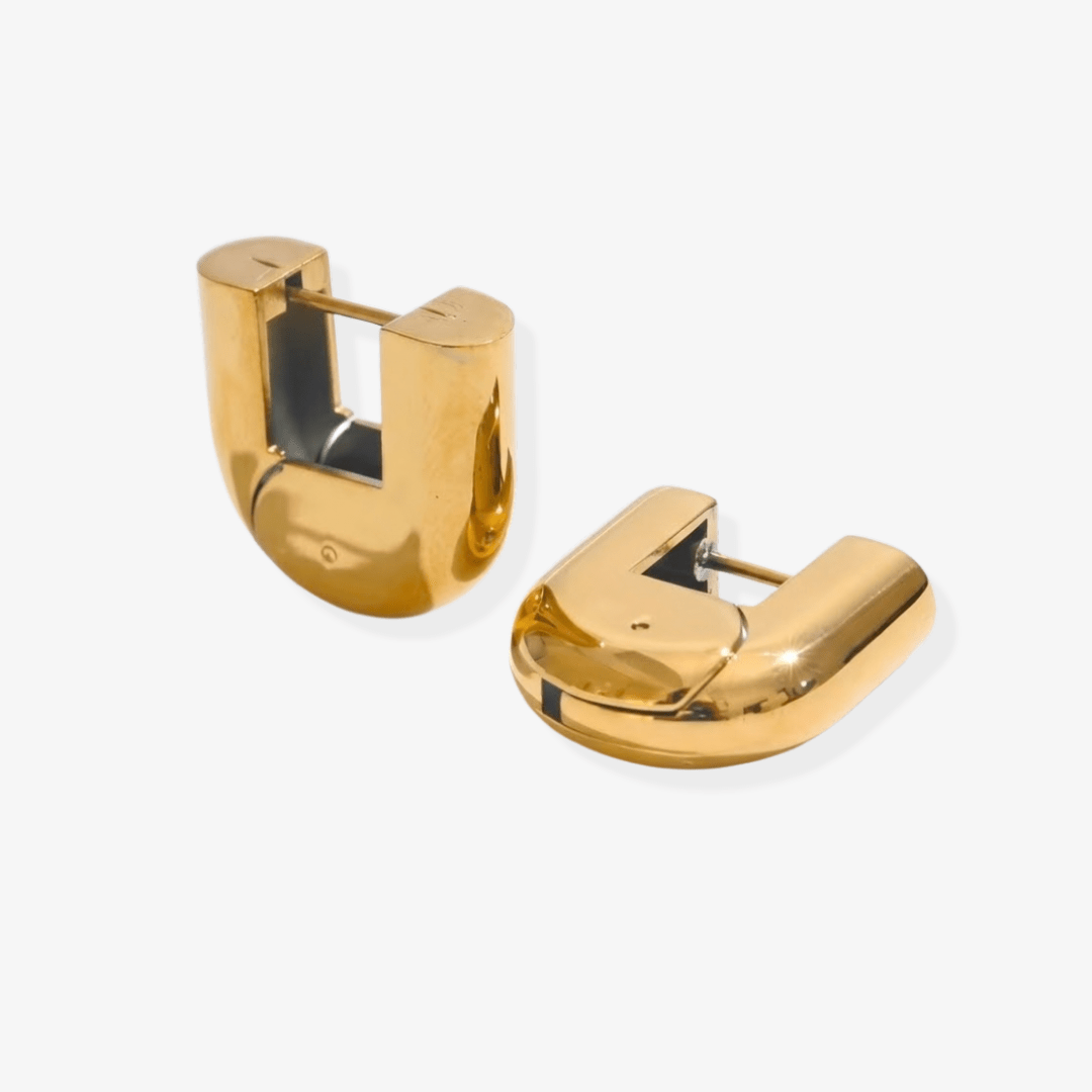 Sculptural Curve Hoops - Luzza Studio