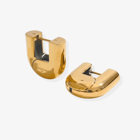 Sculptural Curve Hoops - Luzza Studio